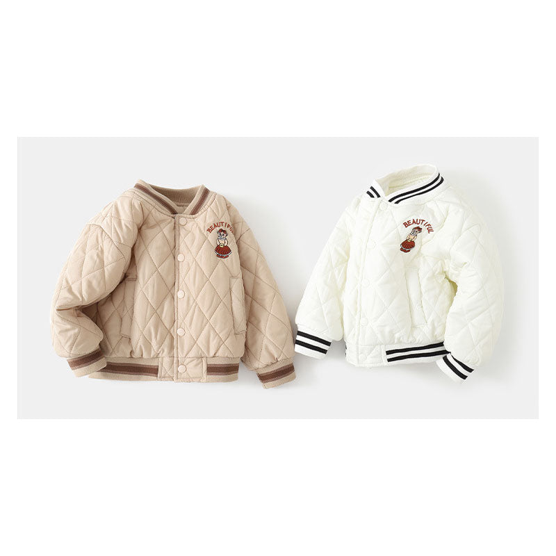 Kids Quilted Bomber Jacket - Beautiful Embroidery