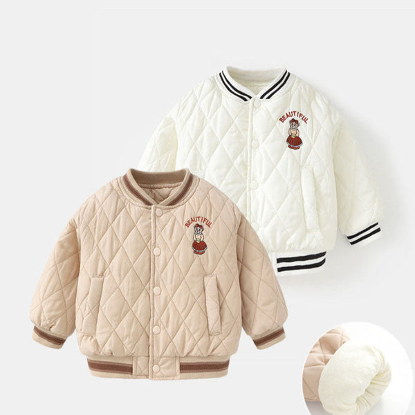 Kids Quilted Bomber Jacket - Beautiful Embroidery