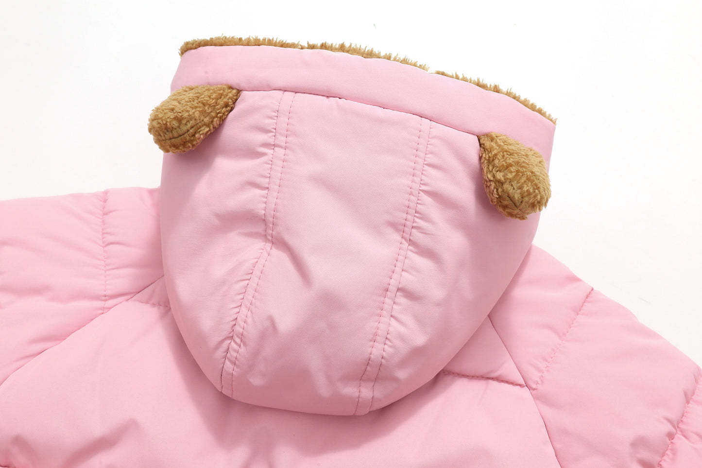 Warm Hooded Puffer Coat with Bear Ears