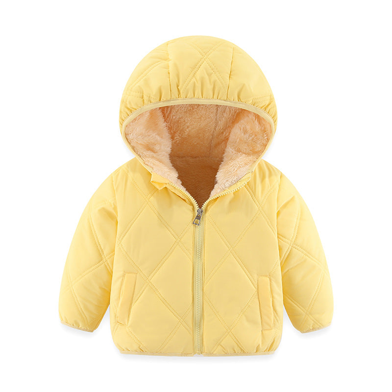 Kids Quilted Winter Jacket with Fleece Lining