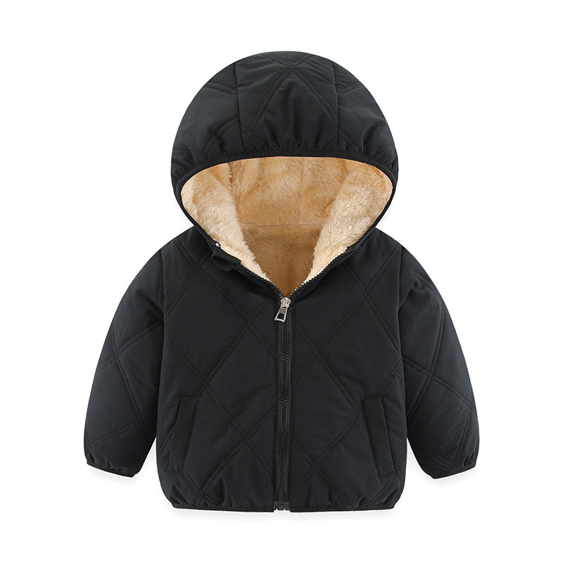 Kids Quilted Winter Jacket with Fleece Lining