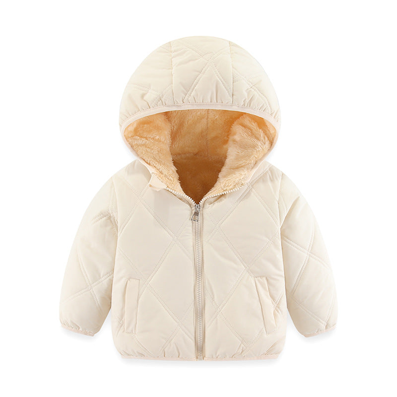 Kids Quilted Winter Jacket with Fleece Lining
