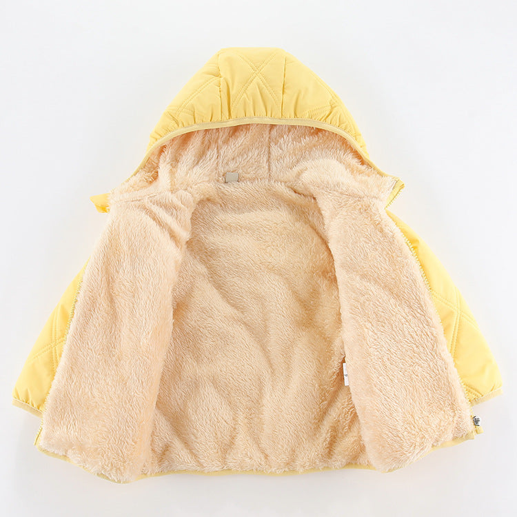 Kids Quilted Winter Jacket with Fleece Lining